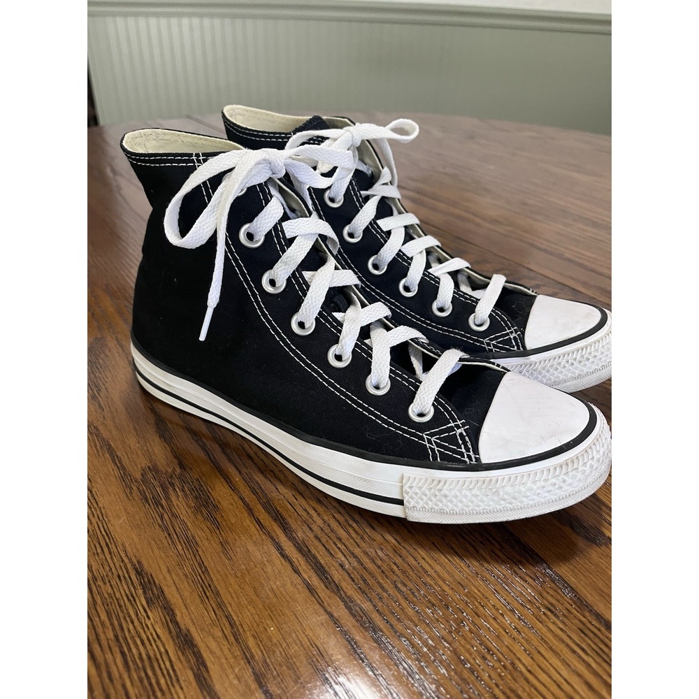 Converse Chuck Taylor All Star High Top Tennis Shoes Black White Men's 6 Women 8